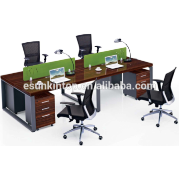 Moderne Büro-Schreibtisch-Möbel roten Zebra und tiefen Eisen Finishing, Pro Büromöbel Fabrik (JO-4023)